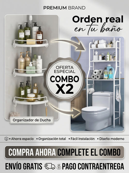 COMBO ORGANIZADOR DE BAÑO + ESQUINERO (OFERTA)