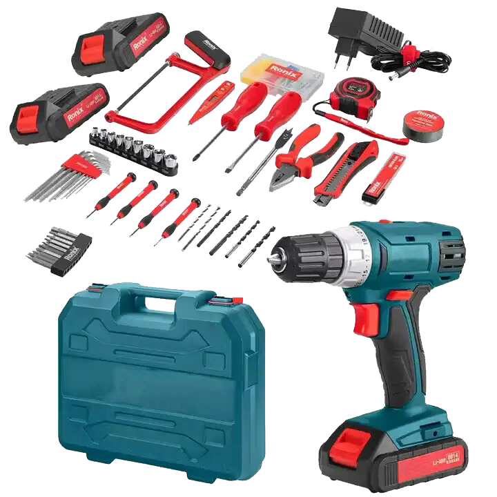 KIT DE TALADRO + 56 PIEZAS