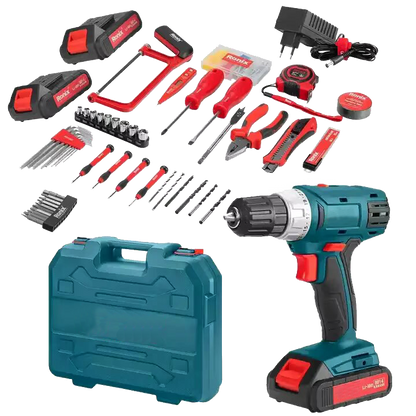 KIT DE TALADRO + 56 PIEZAS