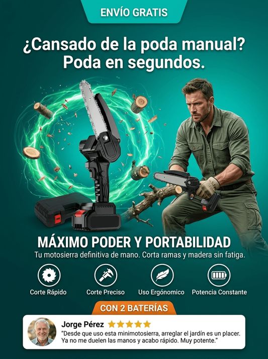 Mini Motosierra Inalámbrica de Mano