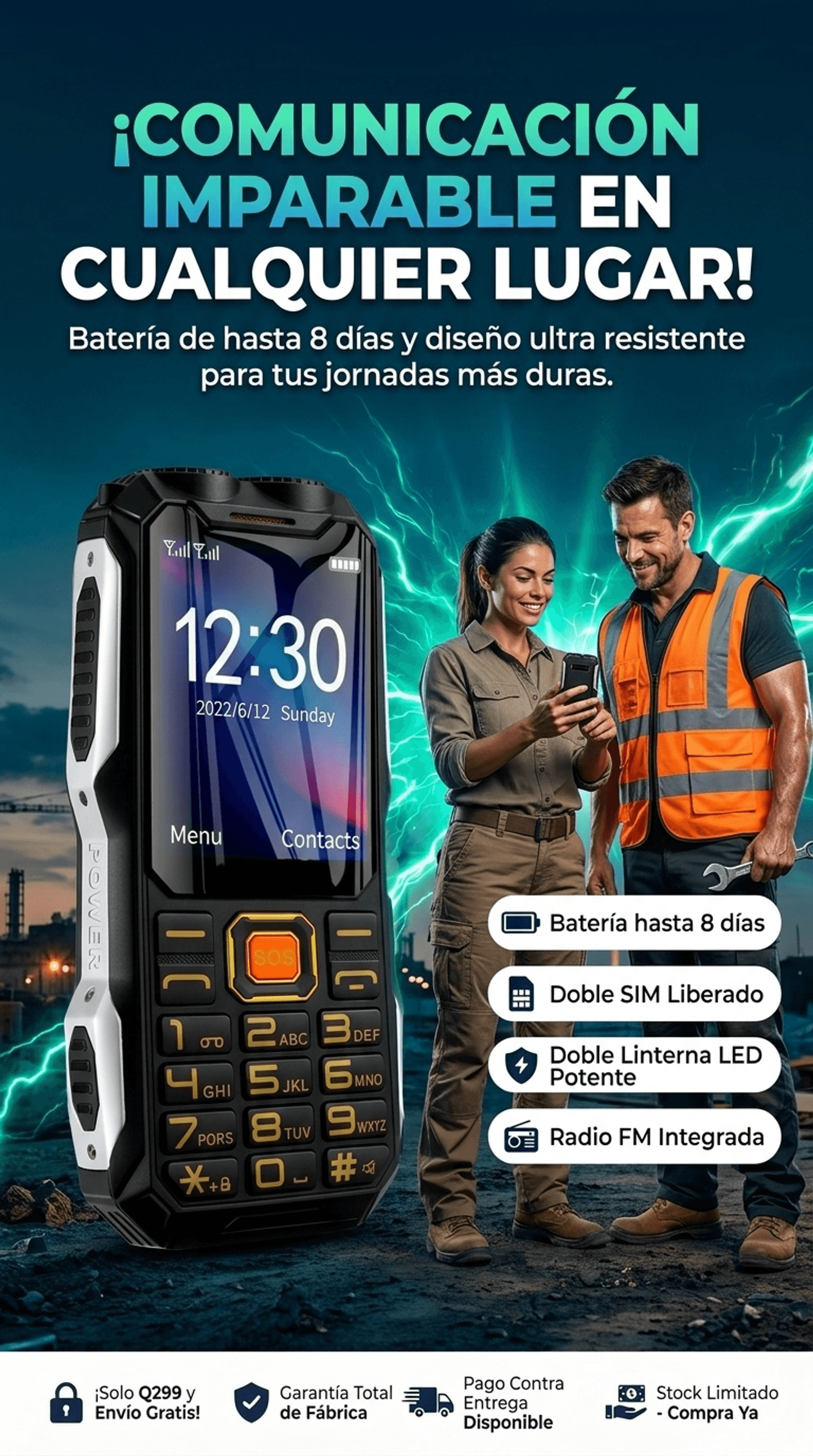 Celular Yeemi Ultra Resistente | 8 días de batería